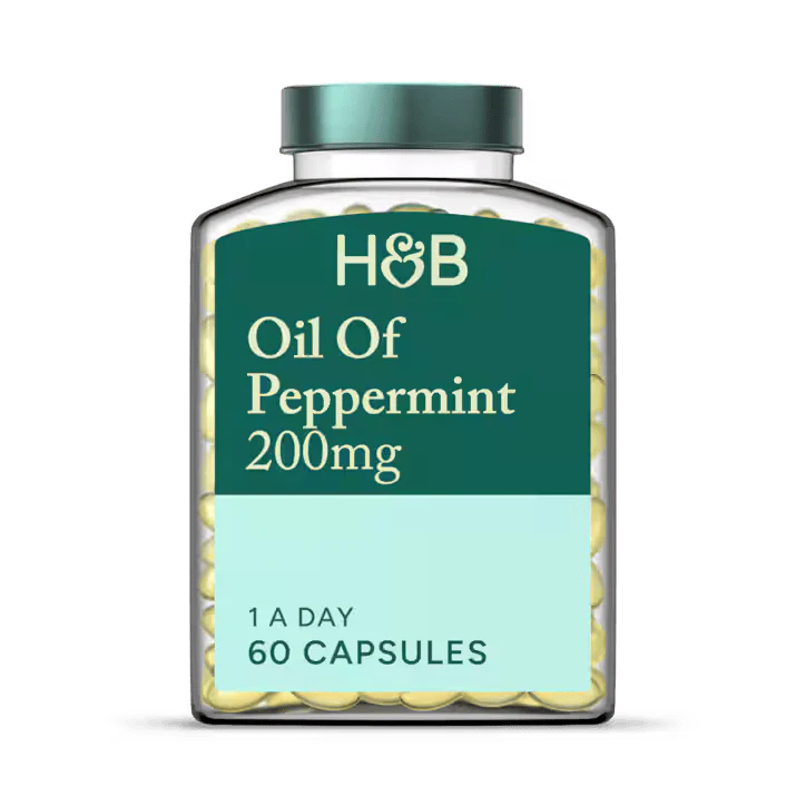 Holland & Barrett Aceite de Menta 200 mg Cápsulas para Apoyo Digestivo y Bienestar General