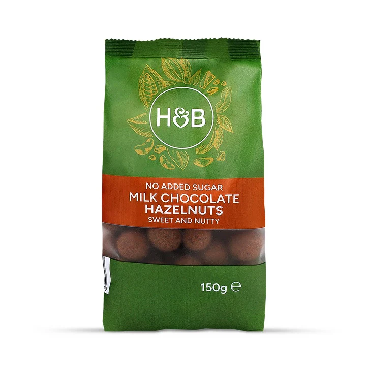 Holland & Barrett Chocolate con Leche y Avellanas Sin Azúcar Añadido - 150g